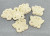 Carved Bone Butterfly Beads, ~15x12mm (Qty: 6) Color varies