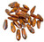 4 x 11mm Dagger Beads, Pumpkin w/Heavy Travertine (Qty: 40)