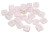 Two-Hole Tile Beads, Matte Givre' Crystal & Pale Pink Silk, 6mm (25 Pcs)