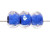 Faceted Large Hole Faceted Rondelle/Roller Beads, Blue-Lined Crystal, 5x8mm (Qty: 25) 3mm Hole