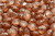 Czech Pressed Glass Briolette Beads, Crystal Copper (Qty: 12) Etched Effect