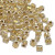 3mm Cube Bead, #0234, Sparkling Metallic Gold-Lined Crystal (10 gr.) (Miyuki)