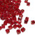 4mm Cube Beads, #11, Silver-Lined Ruby (10 gr.) (Miyuki)
