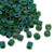 4mm Cube Beads, #387M, Transparent Green AB (10 gr.) (Toho) Discontinued