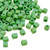 4mm Cube Beads, #411FR, Opaque Green AB (10 gr.) (Miyuki)