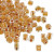 4mm Cube Beads, #244, Carmel-Lined Crystal (10 gr.) (Miyuki)