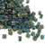 4mm Cube Beads, #2642, Blue/Bronze Inside Color-Lined (10 gr.) (Miyuki)