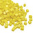4mm Cube Beads, #404FR, Matte Yellow AB (10 gr.) (Miyuki)
