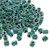 4mm Cube Beads, #217, Inside-Color Lined Hunter Green(10 gr.) (Miyuki)