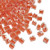 4mm Cube Beads, #236, Tangerine-Lined Crystal (10 gr.) (Miyuki)