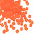 4mm Cube Beads, #138F, Matte Transparent Orange (10 gr.) (Miyuki)