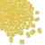 4mm Cube Beads, #202, Lemon Yellow-Lined Crystal (10 gr.) (Miyuki)