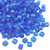 4mm Cube Beads, #19F, Matte Silver-Lined Sapphire (10 gr.) (Miyuki)