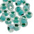 Faceted Large Hole Faceted Rondelle/Roller Beads, Emerald-Lined Crystal, 5x8mm (Qty: 25) 3mm Hole