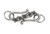 TierraCast (?) S-Hook w/ Floral Design, Antique Silver-Plated, 25x12mm (Qty: 1) Discontinued