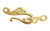 S Hook Clasp, Swirls Design, Gold-Plated, 35 x 12 (Qty: 1) Discontinued