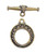 TierraCast Tapered Bali Toggle Clasp, Gold-Plated, 15.5 x 18.5mm (Qty: 1) Discontinued