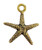 TierraCast Sea Star Charm,  Antique Gold Plate (18.5x20mm) (Qty: 1) Discontinued