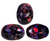 Samos par Puca Beads, Enamel Purple & Red (Qty: 25)