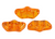 Delos par Puca Beads, Transparent Constellation Orange, 6 x 10mm (Qty: 15) 