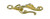 Swirl Design Clasp, Gold-Plated, 32 x 12mm (Qty: 1) Discontinued