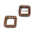 TierraCast Bead Frame,  Dots, Antiqued Copper Plate, 12mm (Qty: 2) Discontinued