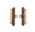 TierraCast 5-Strand Bead Ending, Flowers,  Antique Copper Plate, 8.8 x 8.3mm (Qty: 2)
