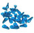 Duck Bill Dagger Beads,  9x18mmm, Capri Blue (Qty: 25 Beads)