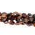 HALF Strand, Carnelian/Agate 10mm Faceted Coin Beads (7.75" strand)