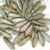 2-Hole Czech Glass Dagger Beads, Opaque Ultra Luster Green (Qty: 25) Overstock