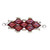 Cymbal Triades, GemDuo Bead Ending, Antique Silver-Plate (Qty: 4) Overstock