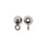 5mm Bead Bail with Ring, Silver-Plated (Qty: 6) Overstock