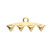 Cymbal Vani iv, GemDuo Bead Ending, 24k Gold-Plate, 21.6 x 8.5mm (Qty: 2) Overstock