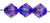 Swarovski 5328 6mm Crystal Bicones, Tanzanite Shimmer 2X (Qty: 15)