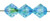 Swarovski 5328 6mm Crystal Bicones, Light Turquoise Shimmer 2X (Qty: 15)