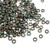 Size 8 Spacer Beads (Demi Rounds), 2035, Matte Metallic Khaki Iris (10 gr.) 