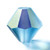 3mm Preciosa Bicones, Matte Malibu Blue AB (Qty: 50)