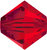 Swarovski 5328 8mm Crystal Bicones, Light Siam (Qty: 8)