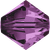 Swarovski 5328 4mm Crystal Bicones, Amethyst (Qty: 25)