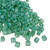 4mm Cube Beads, #2445, Transparent Sea Foam Luster (10 gr.) (Miyuki)