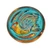 18mm Bird Design, Golden Orange Purple Iridescent w/ Aqua Wash (Qty: 1)