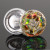 18mm Lacy 3 Flowers, Pink Green Iridescent Antiqued w/ Platinum Wash (Qty: 1)