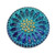 18mm Sunflower, Tanzanite Purple Iridescent w/ Aqua Wash & Gold Paint (Qty: 1)