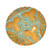 36mm Triple Clover Gold w/ Turquoise Wash & Gold Paint (Qty: 1)
