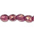 3mm Fire Polish, Halo Madder Rose (Qty: 50)