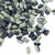 Rulla Beads, Duet Gray & Green Luster (3 x 5mm) (10 gr.)