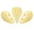 Amos par Puca Beads, Mishmash Yellow (Qty: 25)