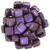 2-Hole Tile Beads, Polychrome Black Currant (Qty: 25)