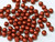 4mm Round Glass Beads, Lava Red (Qty: 50)