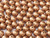 3mm Round Glass Beads, Metallic Copper (Qty: 50)